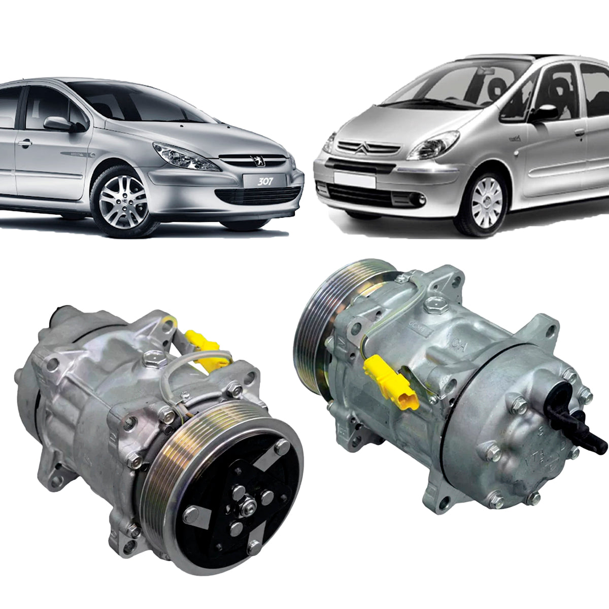 Compressor Sanden Sd7v16 Peugeot 307 Citroen Xsara Original