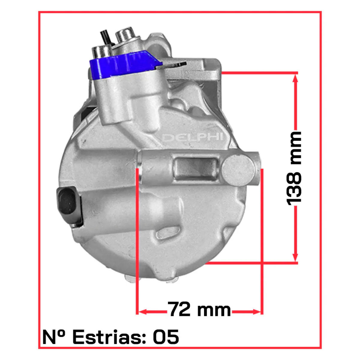 Compressor De Ar Jetta 2.5 Original Delphi Polia Dupla