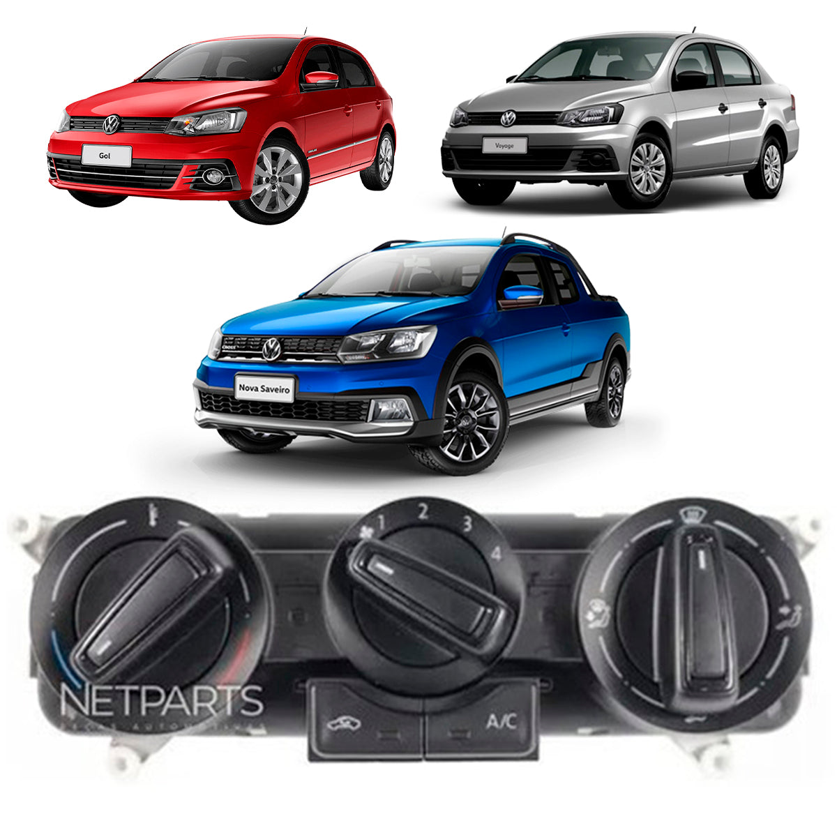 Comando Painel Controle Ar Condicionado Gol Voyage Saveiro G7 G8