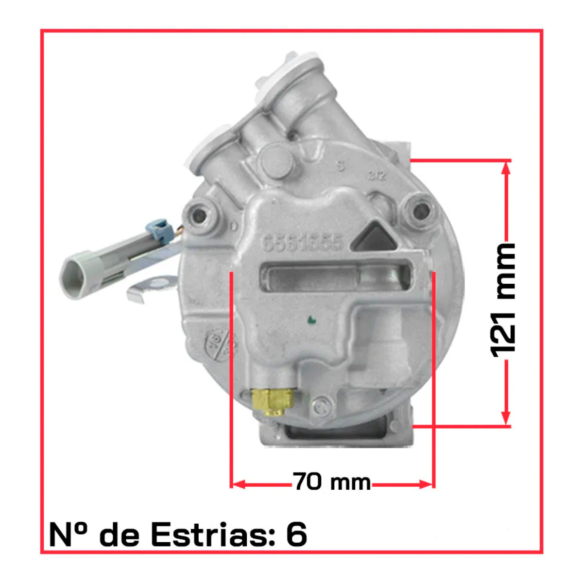 Compressor Ar Condicionado Celta 6pk Novo Original Delphi