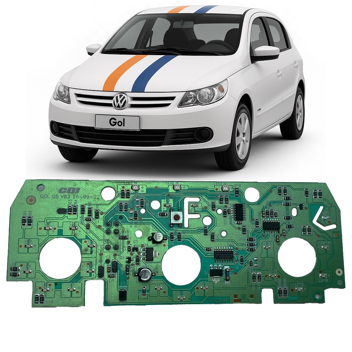 Placa Painel Comando Ar Condicionado Gol Saveiro Voyage G5 2008 a 2012