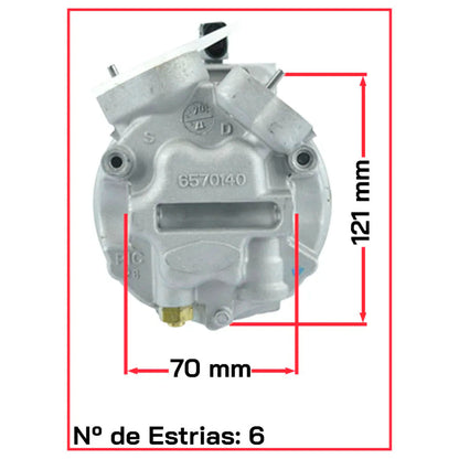 Compressor Ar Gol Voyage Saveiro Fox Gol Polo Spacefox G5 6pk Delphi Original