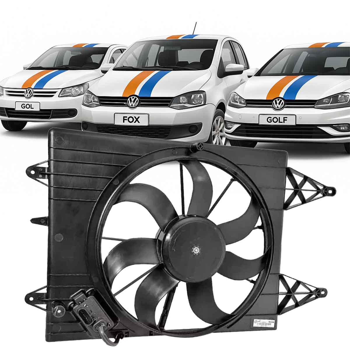 Eletroventilador Ventoinha VW Saveiro Gol Voyage G5 Fox 2008 em diante