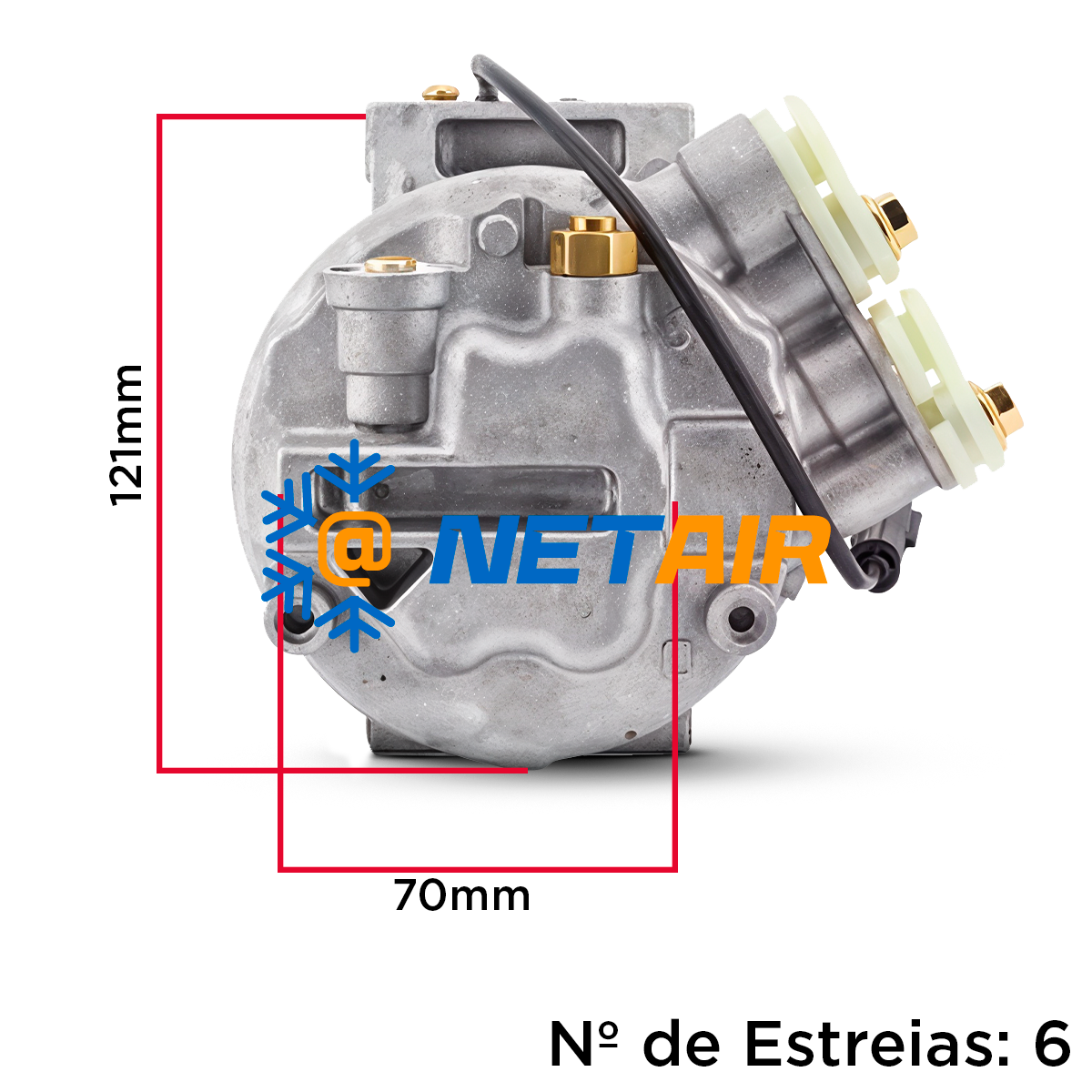 Compressor De Ar Condicionado Vw Gol 1.6 1.8 2.0 1997 A 2009