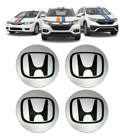 KIT 4X Centro Calota Honda Hrv/Crv/New Civic 69 MM