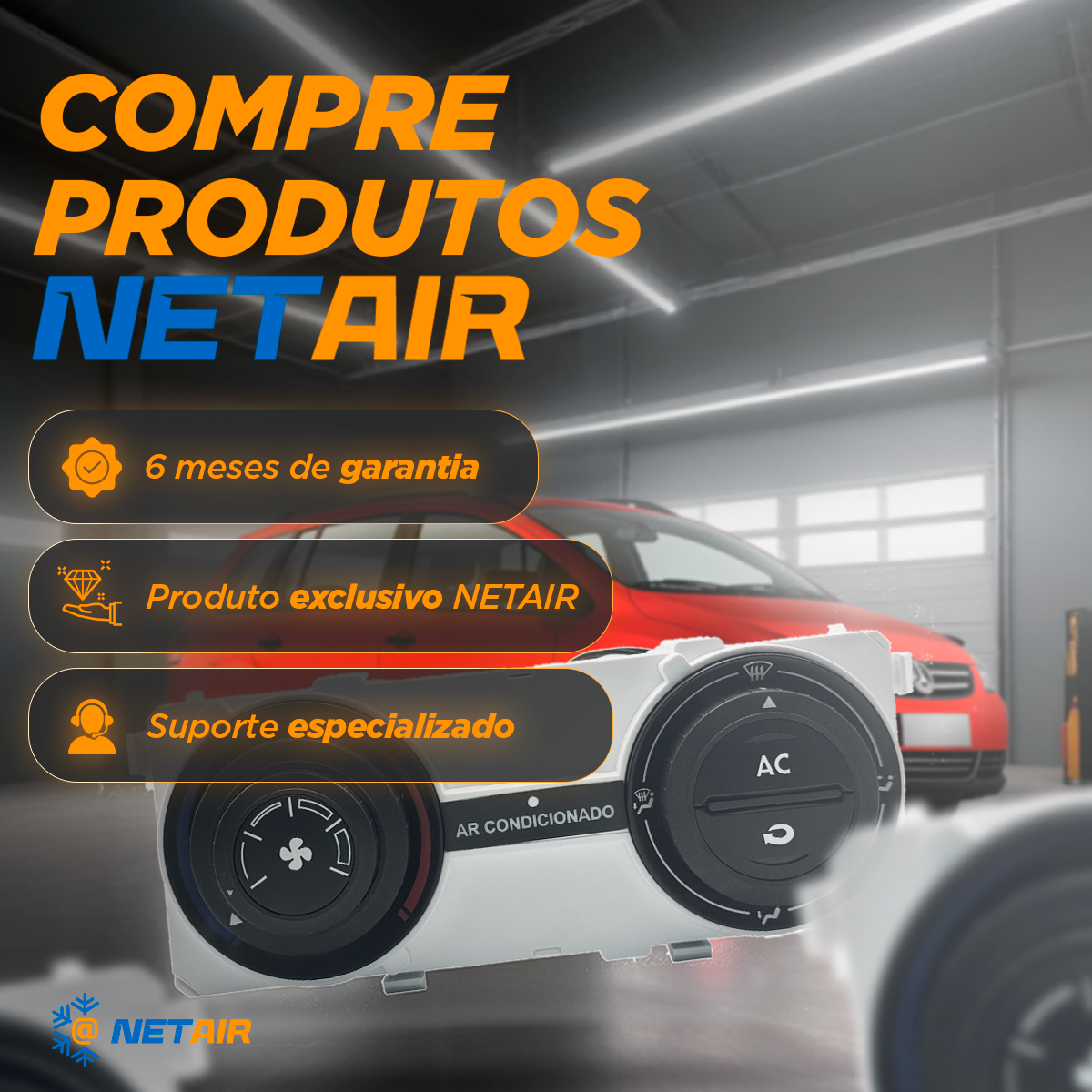 Comando Painel Ar Condicionado SpaceFox G1 2006 a 2010