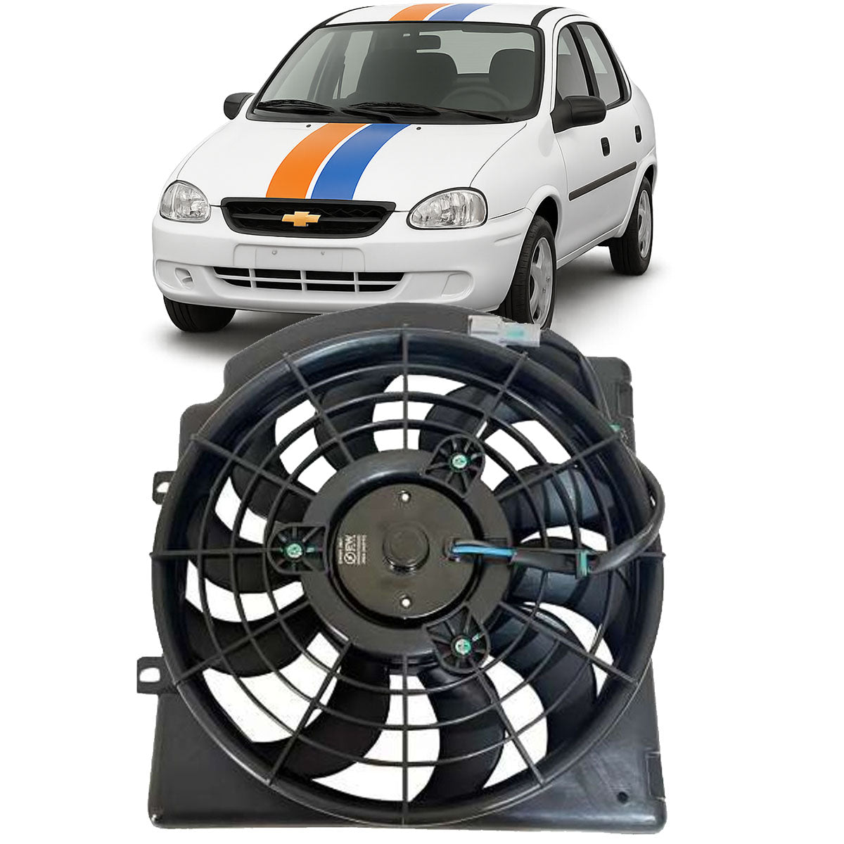 Eletroventilador Ventoinha Condensador Chevrolet Corsa Classic 1998 a 2012 550056
