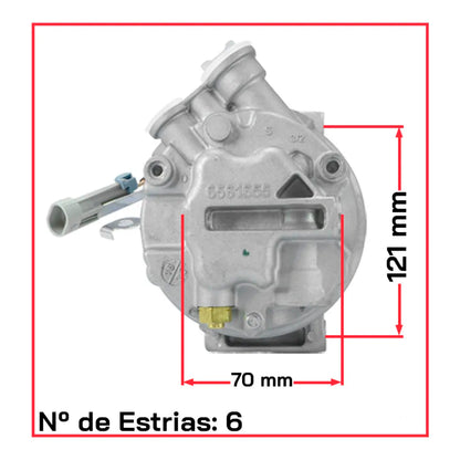 Compressor Ar Condicionado Celta 6pk Novo Original Delphi