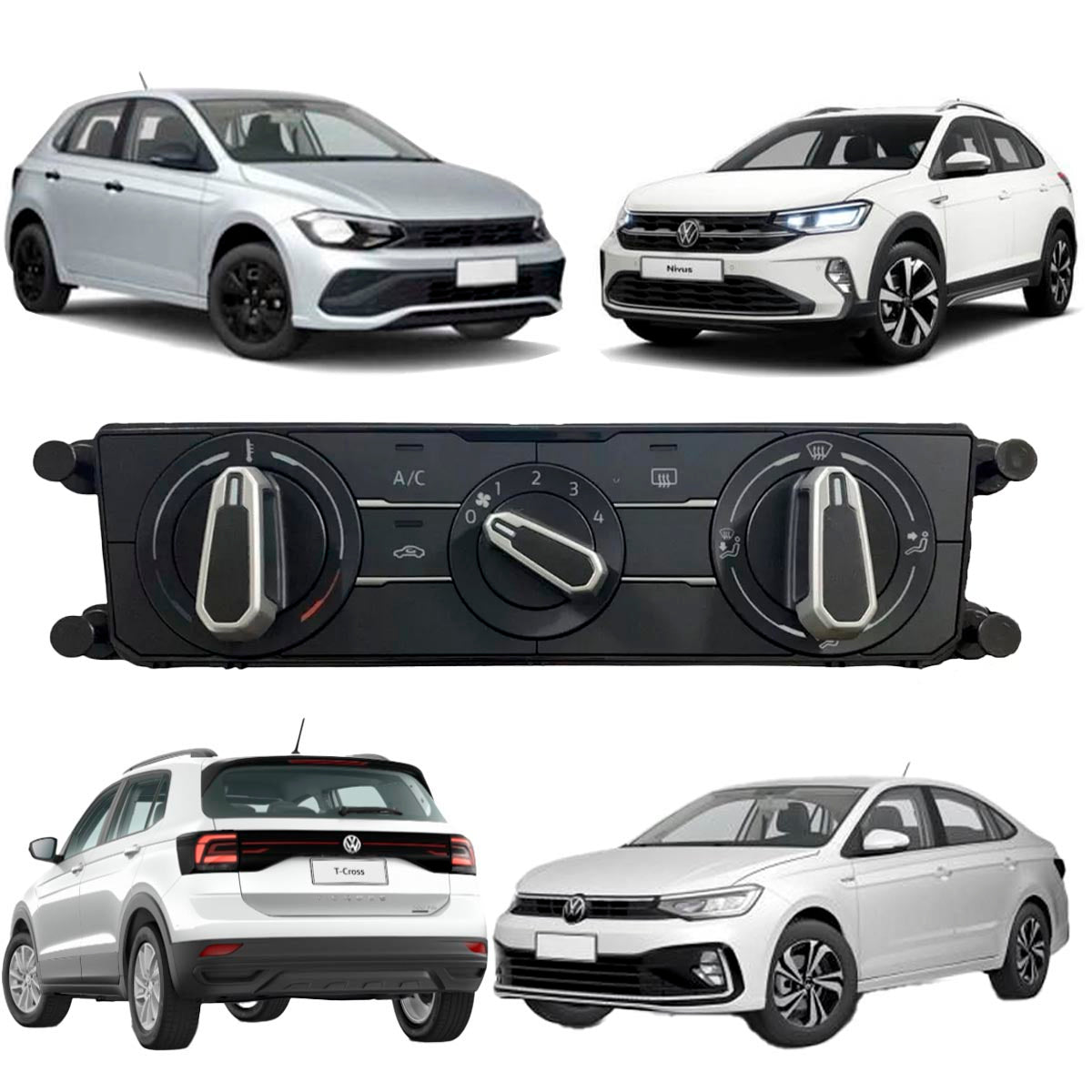 Comando Botão Ar Condicionado Polo, Virtus 2018 2019 2020 Vw Original