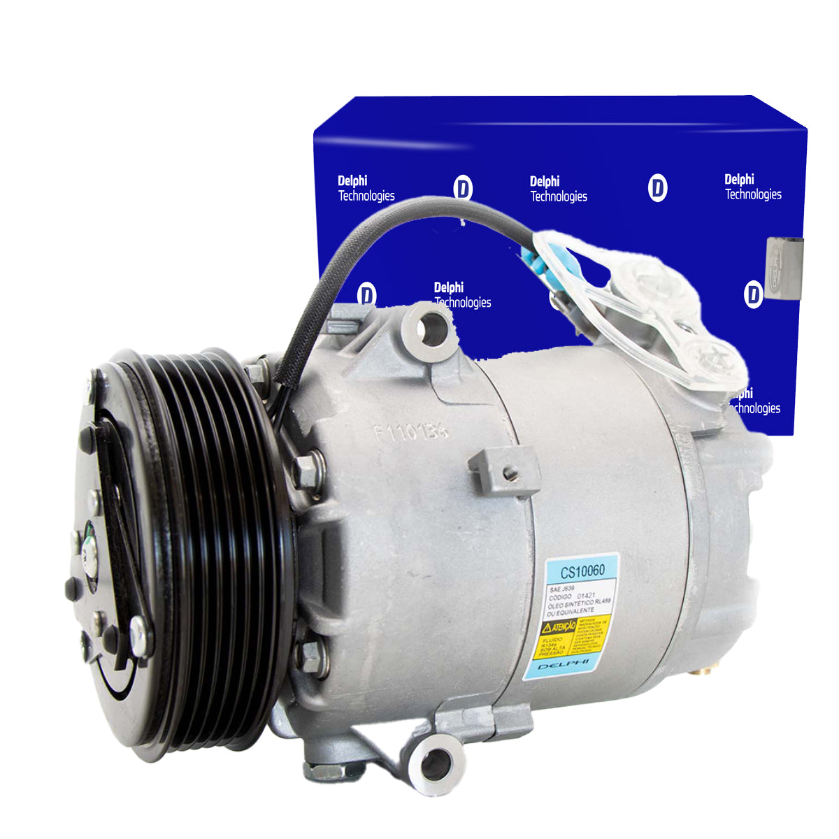 Compressor Ar Condicionado Celta 6pk Novo Original Delphi